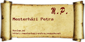 Mesterházi Petra névjegykártya
