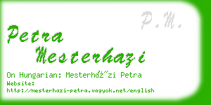 petra mesterhazi business card